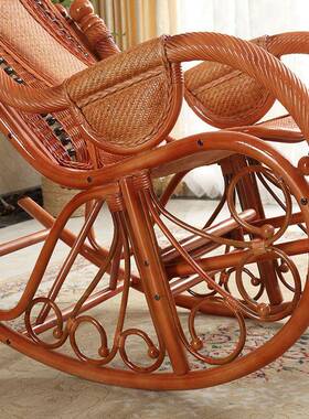 真藤植大物藤摇摇椅藤LEH椅躺椅人老人人家用阳台休闲懒午睡逍遥