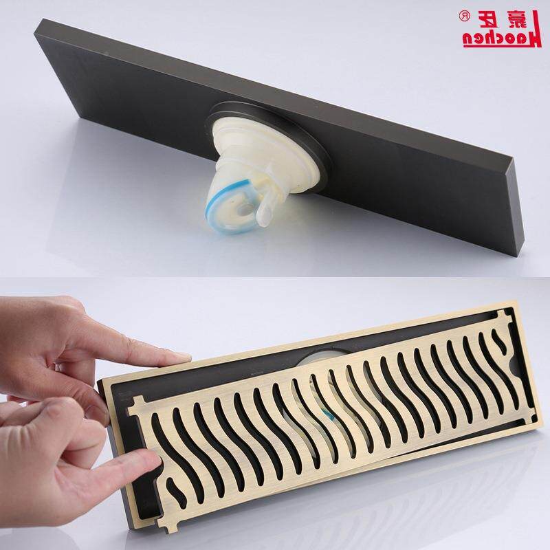 长方形漏地全铜防臭台卫生间下盖水道阳浴室淋浴房大排量防RPC臭