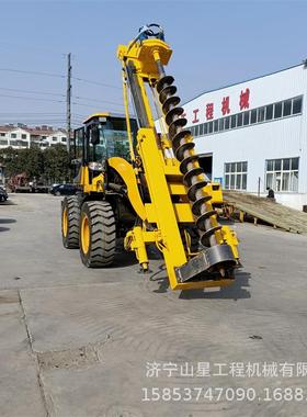 四装机式螺旋打桩机孔940铲车钻驱机厂家电力工程载6米桩挖RZI坑