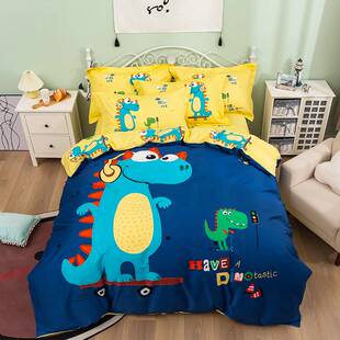 纯棉磨毛全棉儿童床上四件套男孩超级战士被套床单笠纯棉床上用品