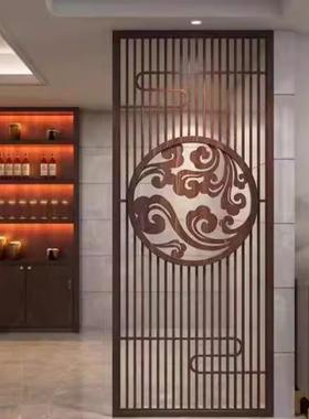 JJT中式2025福屏风隔断客厅玄关实木遮挡入户进门新大款厅字现代