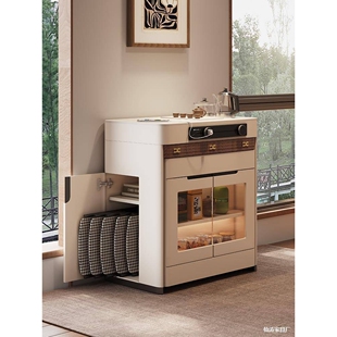 2024新款餐边柜岛台餐桌椅一体家用可伸缩折叠小户型吧导倒台饭桌