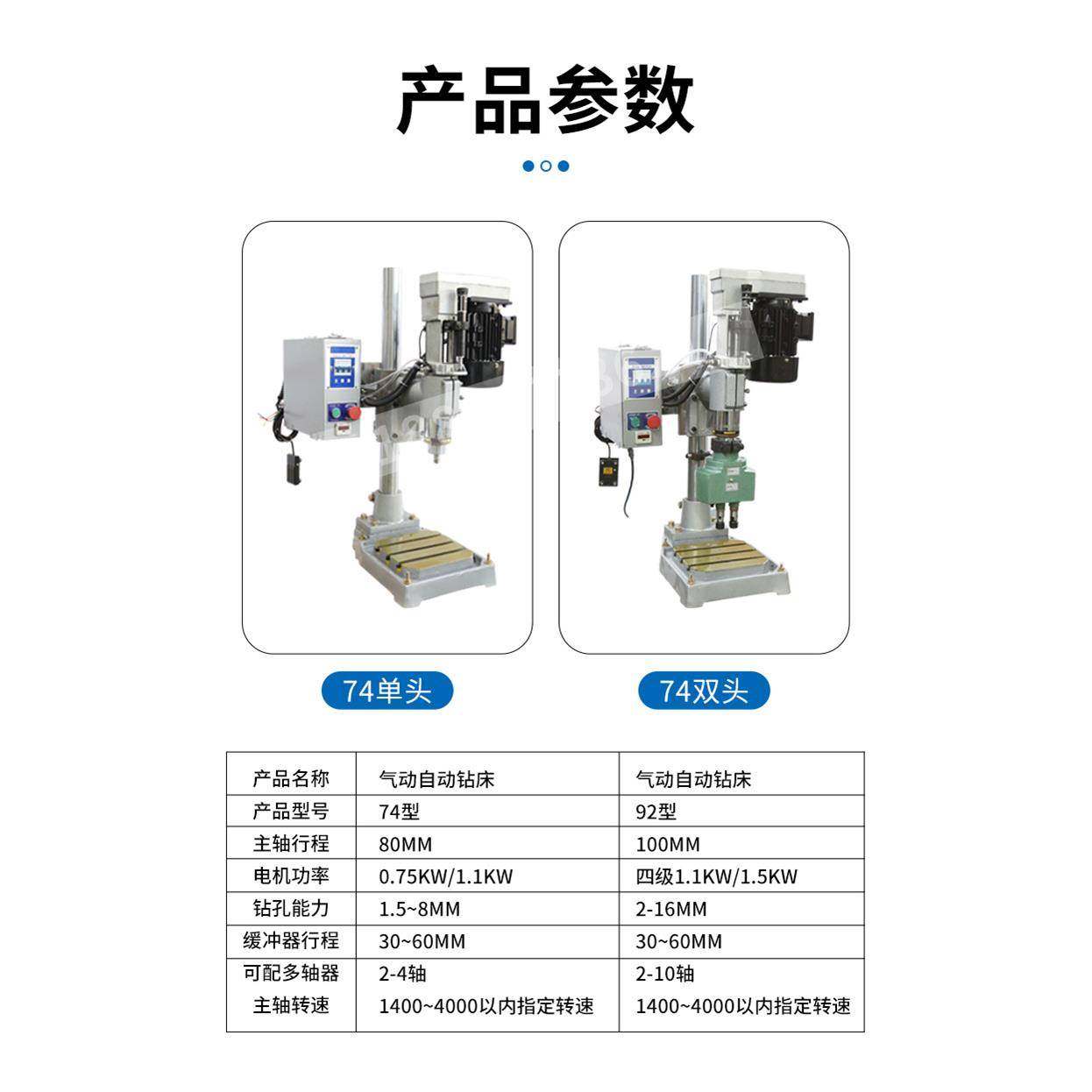 动钻床伺服钻钻机孔机攻丝机伺服攻牙气多轴器动PXQ力头数控攻一