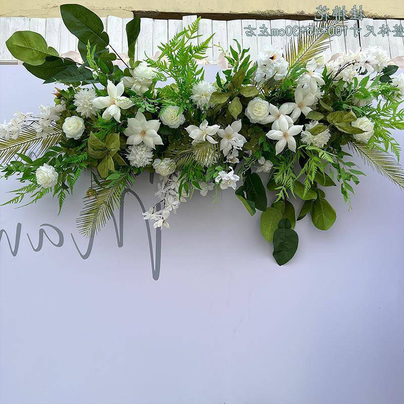 庆仿真排花装酒店布置户外草坪婚地礼商GQL场婚道具套仿真花排花