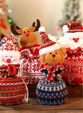 圣诞礼物袋2026年节日卡通时尚苹果袋糖果平安夜圣诞袜礼物袋CZ2