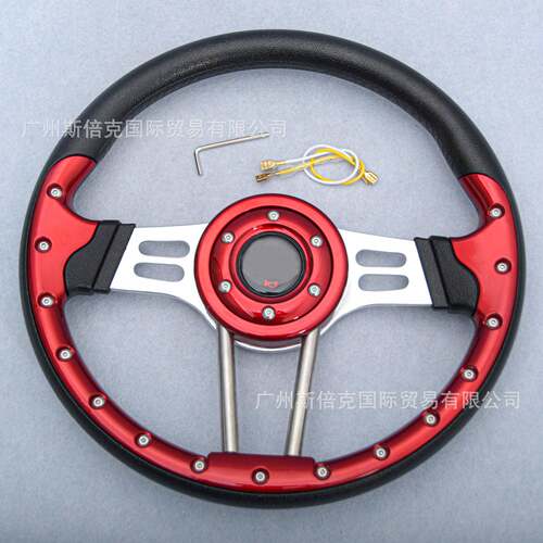 厂1家直销汽车改装n水转印方向盘4PU通用转寸向盘steerig288wheel