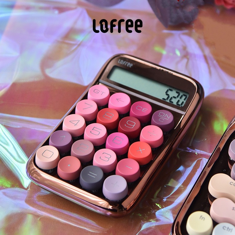 LOFREE洛斐玫瑰金迷你计算器