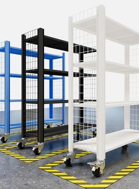 子重型货架可移动带轮置物架多层厚仓库物68052铁架储库房家用展