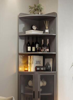 转角置物架落地书架三角形角墙角柜MEA9度纳卧室拐0收柜靠多层书