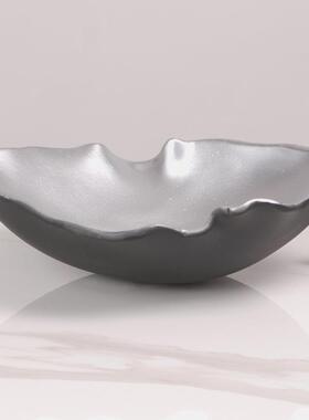 圆形不规则间托盘水果盘现代轻样板房客厅摆餐桌件家用收纳装XYU