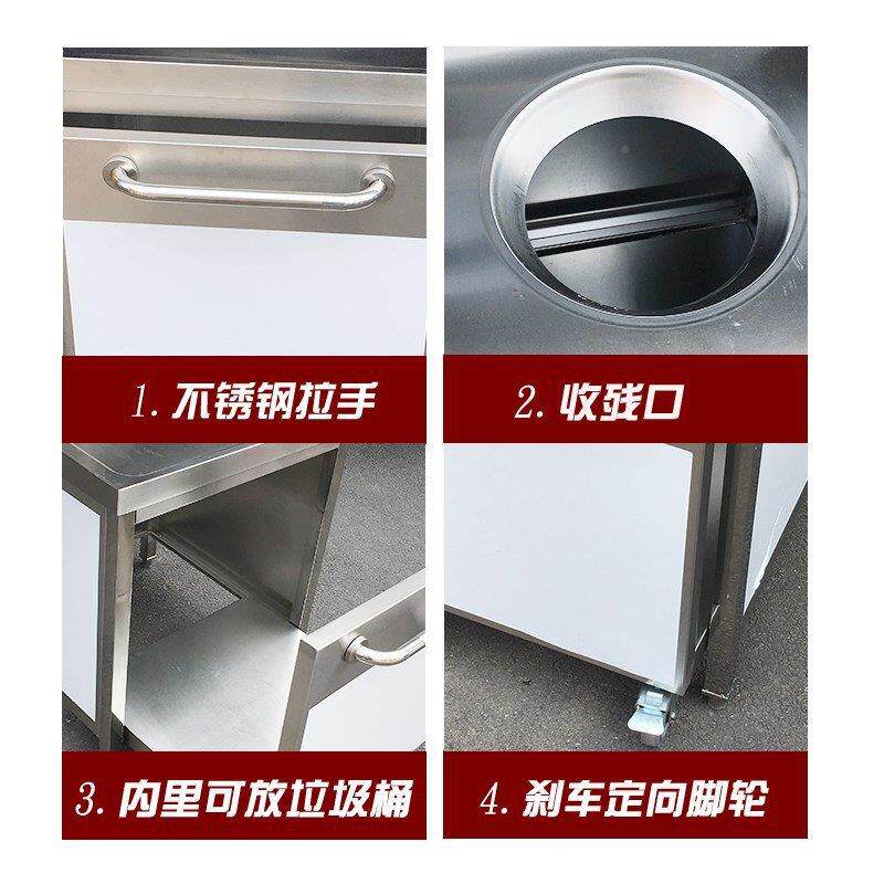 锈钢收残车残食台餐IZD车商用垃不圾桶小推车收餐厅饮店食堂餐饭