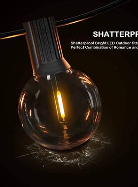 灯G4016.8米光5G40-16.80灯串头插延长1.5m防水婚礼氛装围饰暖G40