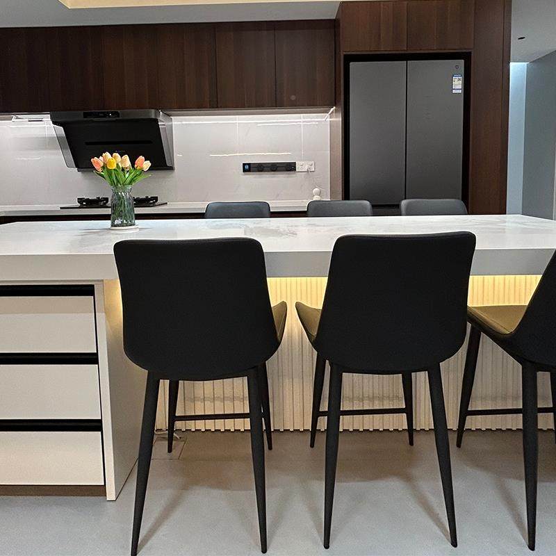 定导制6550CM厘米加用AB3坐高岛吧台子椅靠背意式轻奢家餐椅高脚