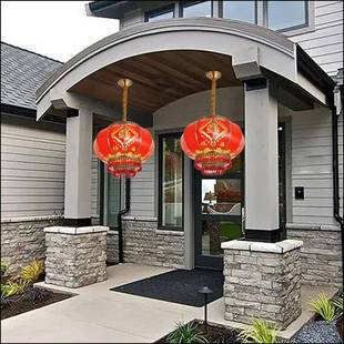 中宫灯红灯笼全防水外餐厅铜式 16古冬瓜 阳户台走廊凉亭仿古复ST