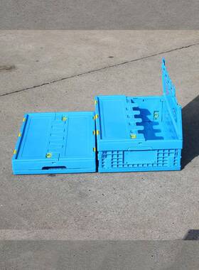 600筐-170重折叠带盖防滑收纳箱高承便杂VHZ物转货轻生鲜货架理货