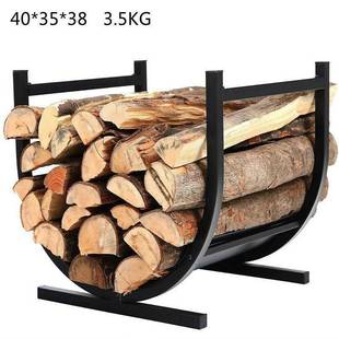 柴火GUL户外木柴堆放架柴收纳架防潮铁艺柴架火火烧木头储存架堆
