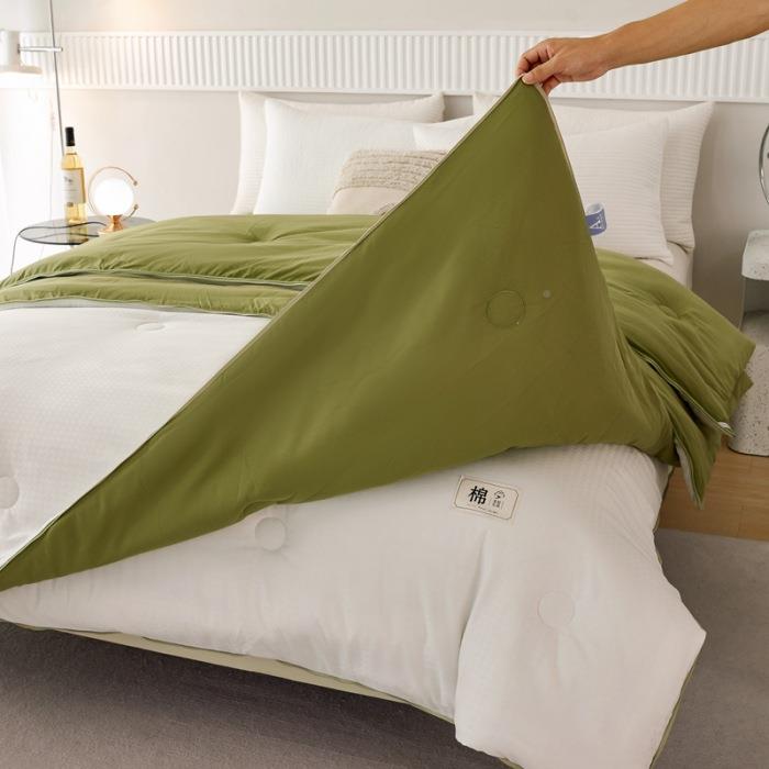 205原棉双拼提花大豆合一ZOQ拉厚链款子母被芯加冬被子学生二春2