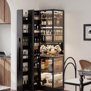 中古风985柜柜展示柜带玻门客厅靠墙置酒物架电视侧边柜实木璃装