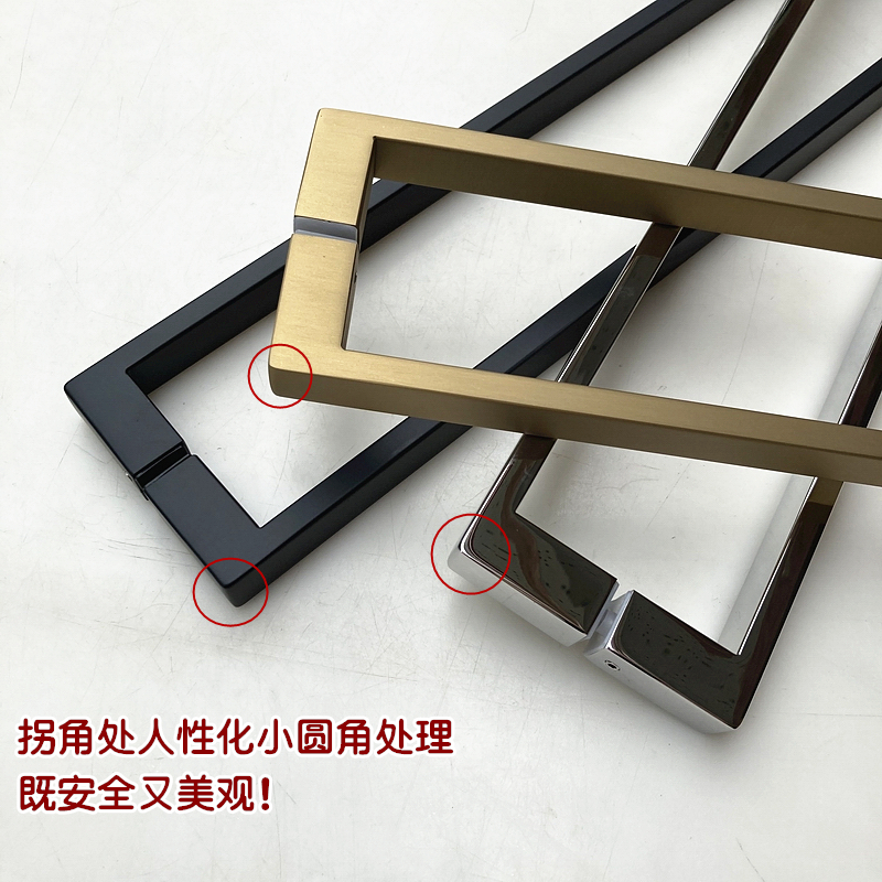 极简约淋浴房拉手30不锈钢浴室玻璃门把手冲淋房玻璃门对装拉手