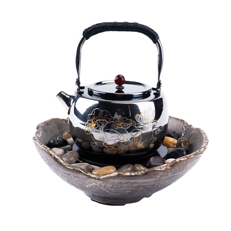 围炉煮茶电陶炉家用室内电陶煮茶器煮茶炉玻璃茶壶烤茶炉装插电