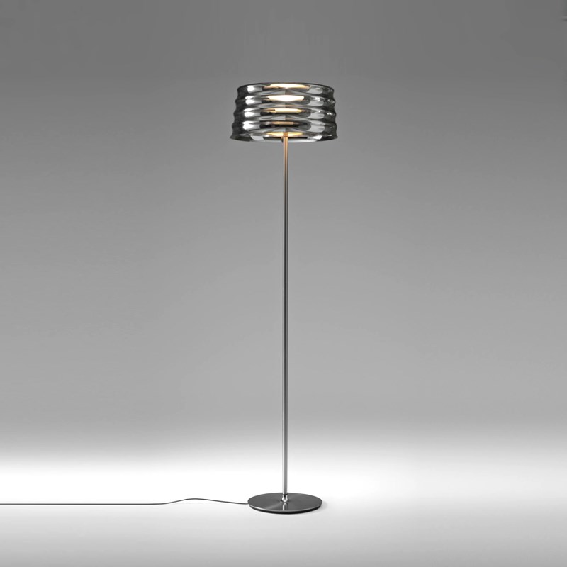 后现代风格电镀铬色玻璃灯罩落地灯 适用客厅卧室书房的创意装饰
