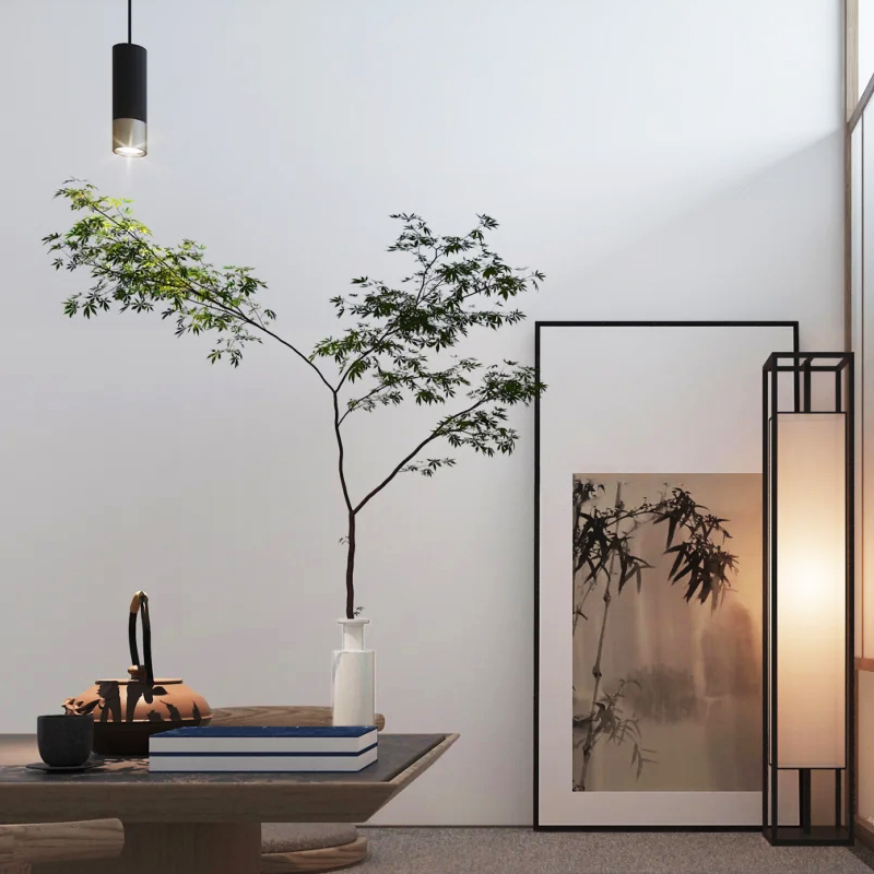 仿真绿植室内客厅大型仿生植物侘寂风鸡爪槭落地盆栽摆件盆景装饰