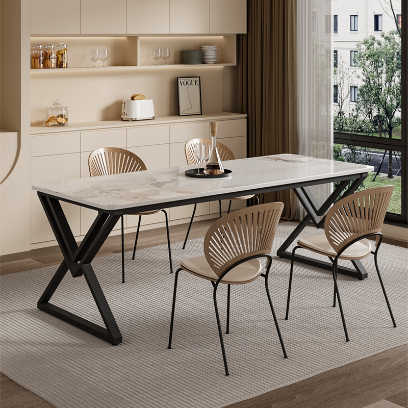 铁艺桌子腿岩板桌腿支架书桌支撑架餐桌脚底座茶几脚架子桌架定制