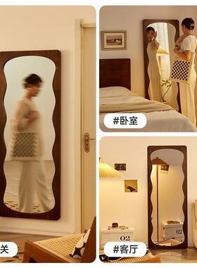 实木穿镜家客厅玄关落地镜用卧室全身化镜女生妆77306壁挂复古衣