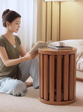 仿实木凳子叠放合圆凳家茶用几组合JAQ叠叠备四餐用桌板凳可收纳