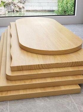 原木板台桌面实木板订IYF作客厅复古桌木长方形餐桌面板松隔板吧