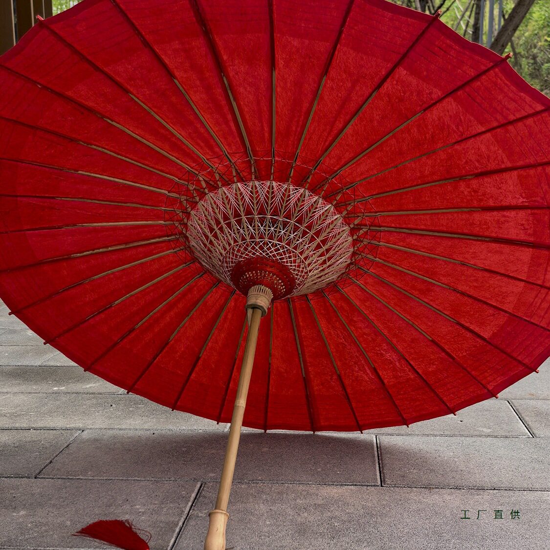 油纸伞非遗浸染防雨实用中式复古国风实用传统纯手工大红色婚庆伞