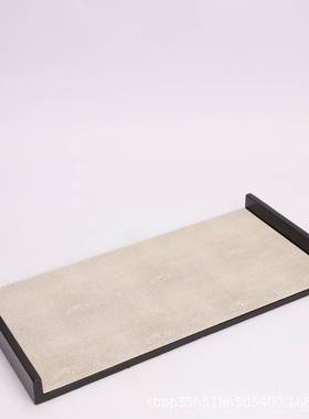 轻奢饰代欧式新中皮质托盘摆0039件样板房家式居客厅卧室餐桌现软