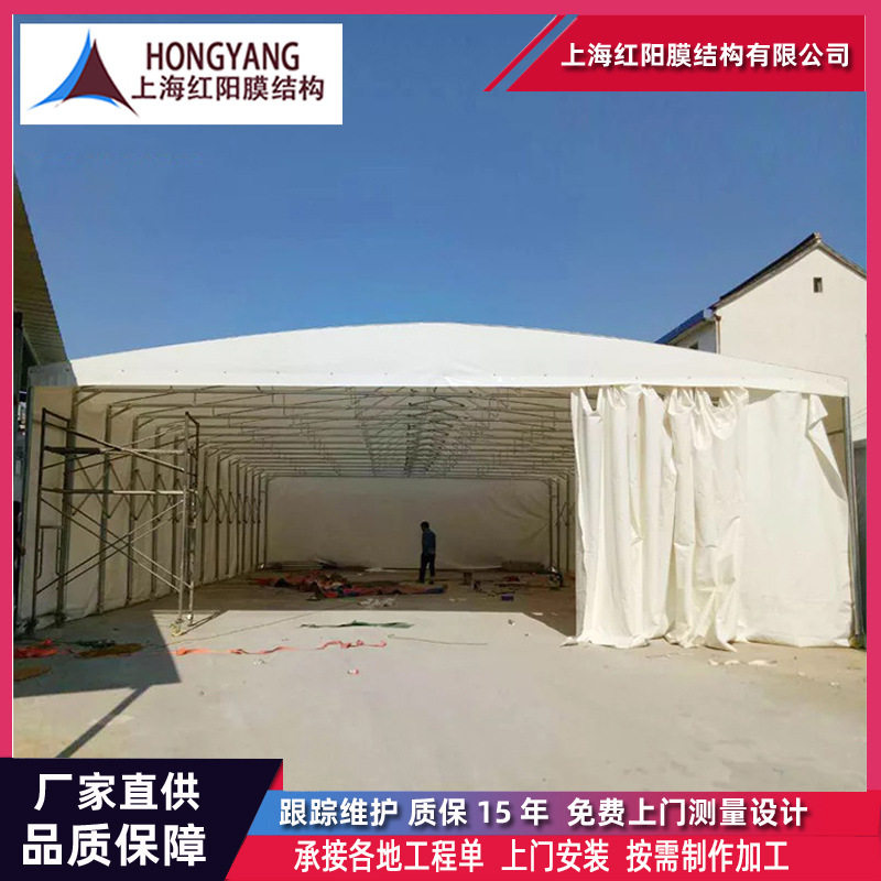 推拉棚 承接户外移动伸缩仓库推拉篷 物流园仓储活动推拉电动棚
