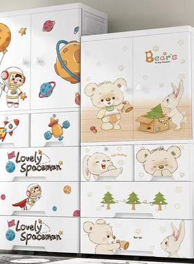 70面宽卡通双宝衣开门儿童柜家用宝卧室衣16940物整理玩具杂物储