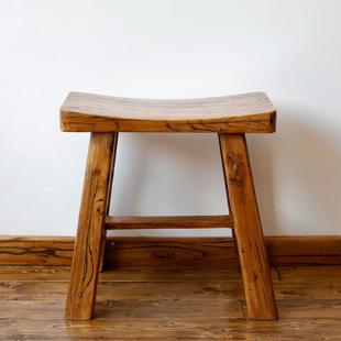新款GPND-030实木凳子时尚方条凳纯实木鞍马凳老木餐凳简榆约矮元