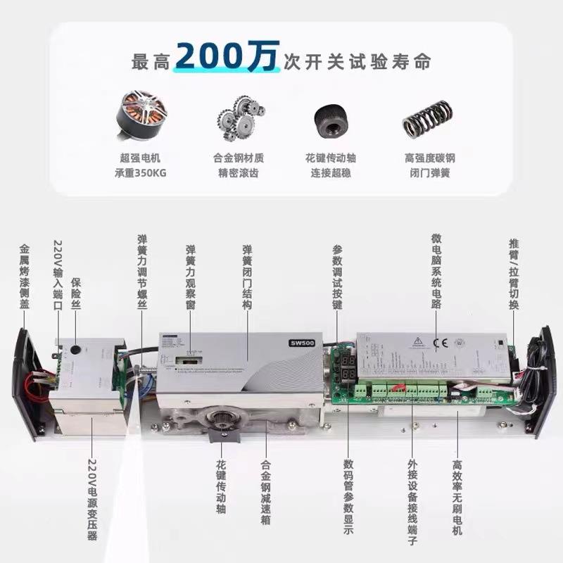 电动闭门器开自动门禁统感应控制平开门系电机重型5GK35030kg自动