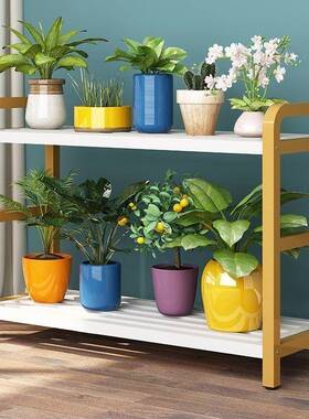 阳台轮花架地子置物移架落式铁艺ESO花盆可动带室内家用