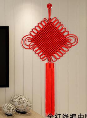 中国新结挂件玄关客FVI厅号大中式无字红色入户墙门上面装饰卧室