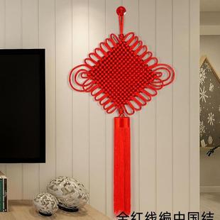 中国新结挂件玄关客FVI厅号大中式无字红色入户墙门上面装饰卧室