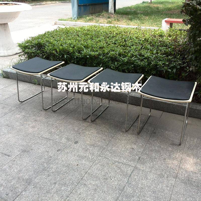 快无靠背软包片曲木椅快餐店瓦椅实心筋KGG钢餐椅酒吧凳软包凳