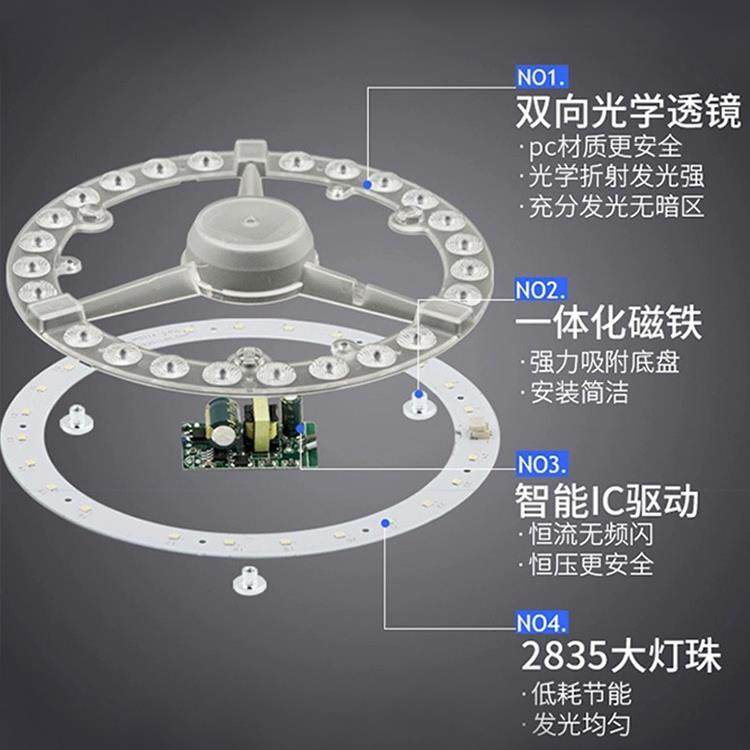 LED吸顶灯芯圆形改造灯板遥控光源边驱模组环形灯管灯条家用灯盘,电子元器件市场,其它元器件,淘宝优惠券,粉丝福利购,淘宝优惠卷