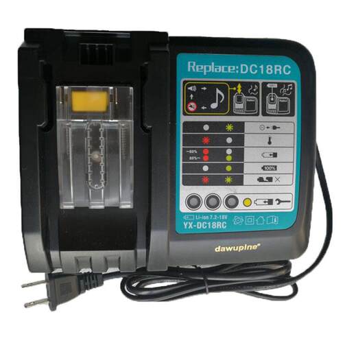 DC18RCT快速锂电充电器3A适用Makita牧田14.4V 18V锂电BL1830 LXT