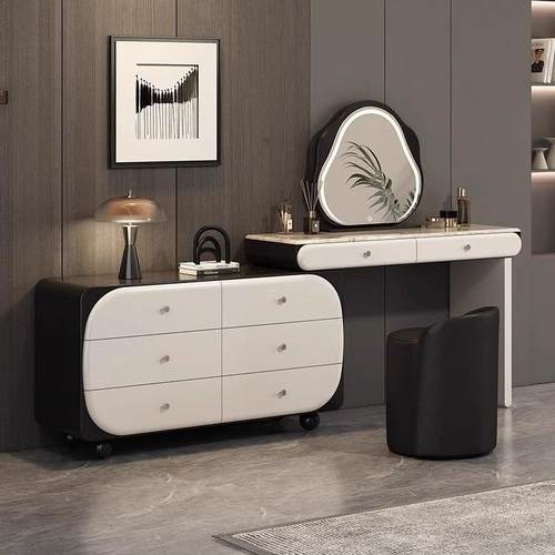 爱米达奶油风奢钢琴无品牌/烤漆梳妆台轻室妆化桌一卧体