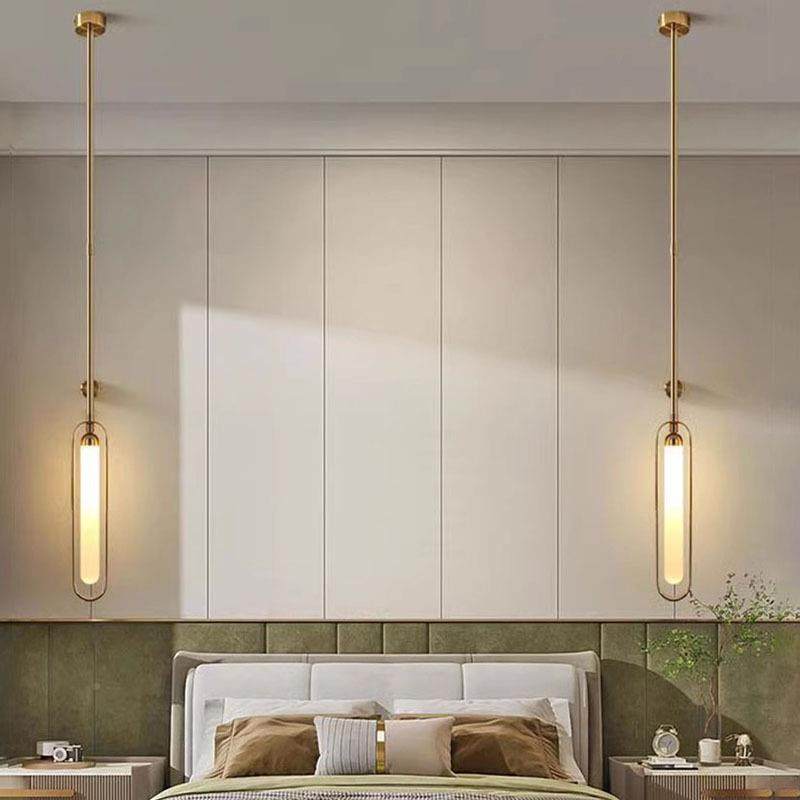 伸缩长杆吊壁灯酒店走EFE廊房客头售楼圆部壁挂吊灯轻床奢客厅椭