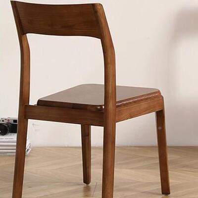 实木约白餐椅简约蜡椅餐厅靠背凳子设计子师椅ICD子靠背椅简子简