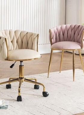 轻奢化妆椅HMB用生卧室梳妆台椅子家化妆凳子靠背书电桌脑椅美女