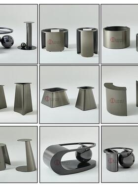 铁艺底座支架电合竞NMW几办公桌简约高低茶组加高家用理石大岩板