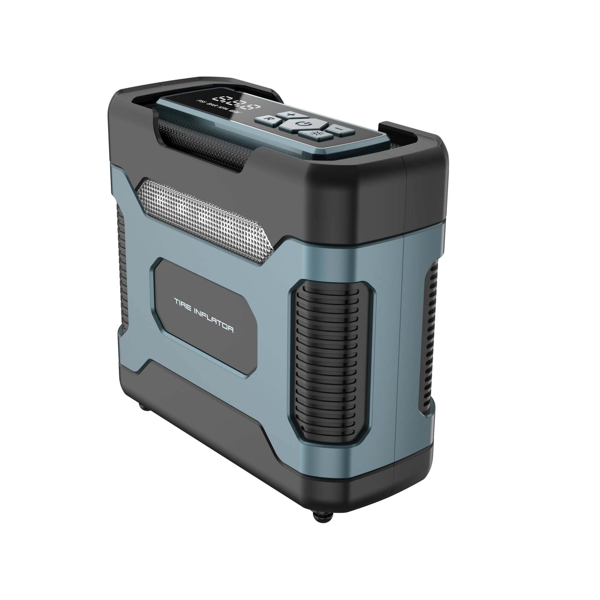 新款车载充气泵便携式小型汽车轮胎打气泵筒智能数显带应急闪光灯