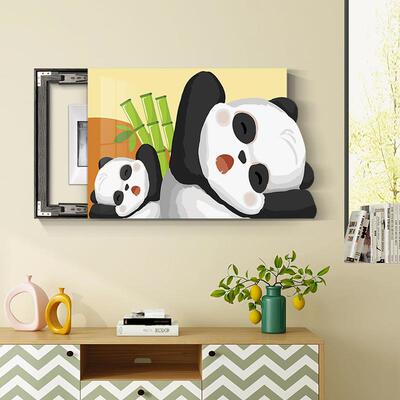 可萌神PAND爱熊表箱装饰画遮挡尺现代简电约大寸免打孔小清新配电