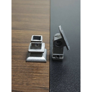 铁艺楼梯立柱扶手围护栏杆侧装斜坡铝制底座摇头上下配件